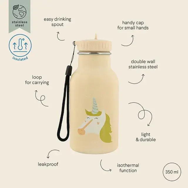 Trixie - Double Wall Insulated Water Bottle - Mrs. Unicorn - ....webp