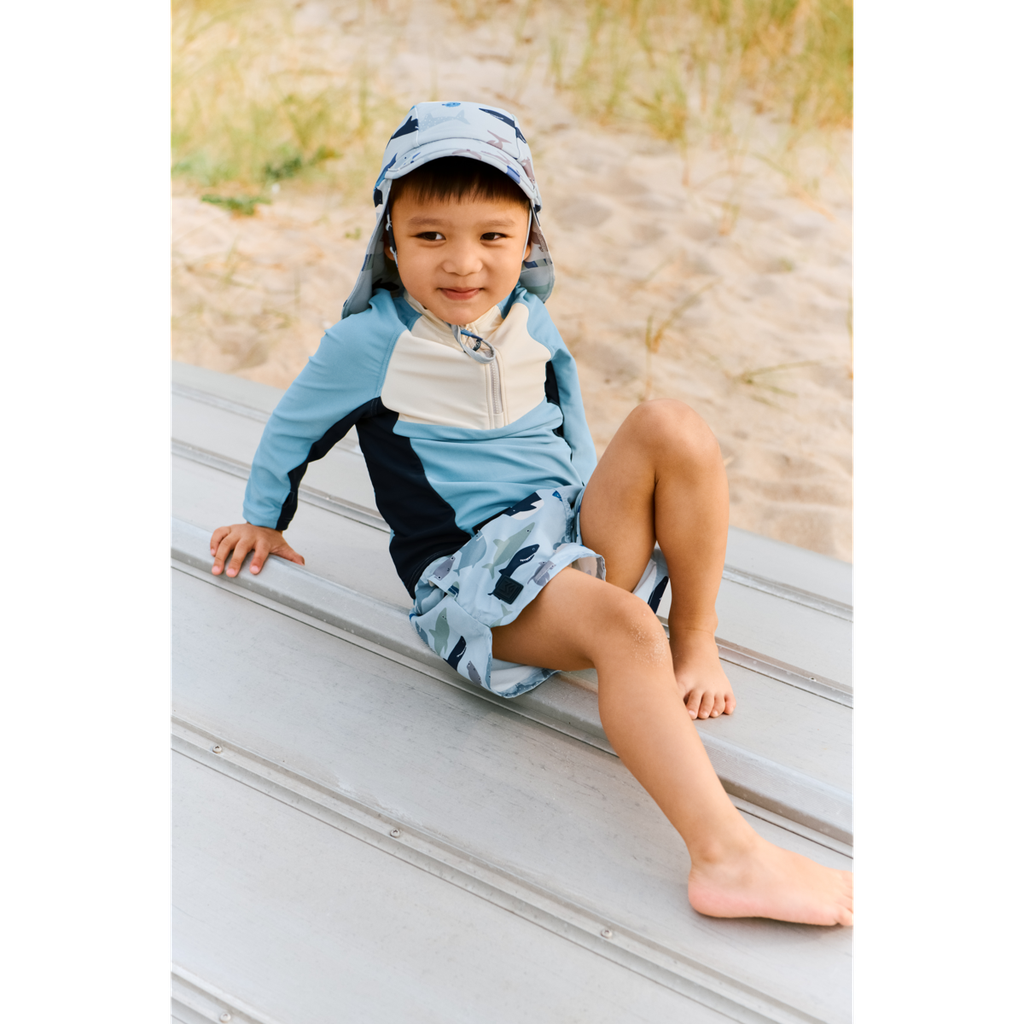 Cecilia Swim Hat - Shark / Dove blue 4