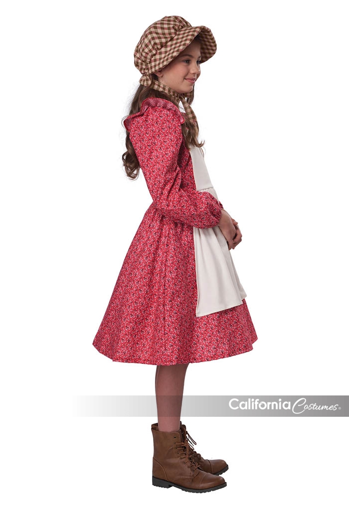 Frontier Settler Girl Costume - Burgundy 3