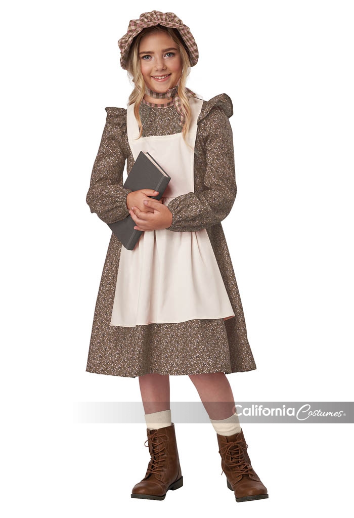 Frontier Settler Girl Costume - Brown 2
