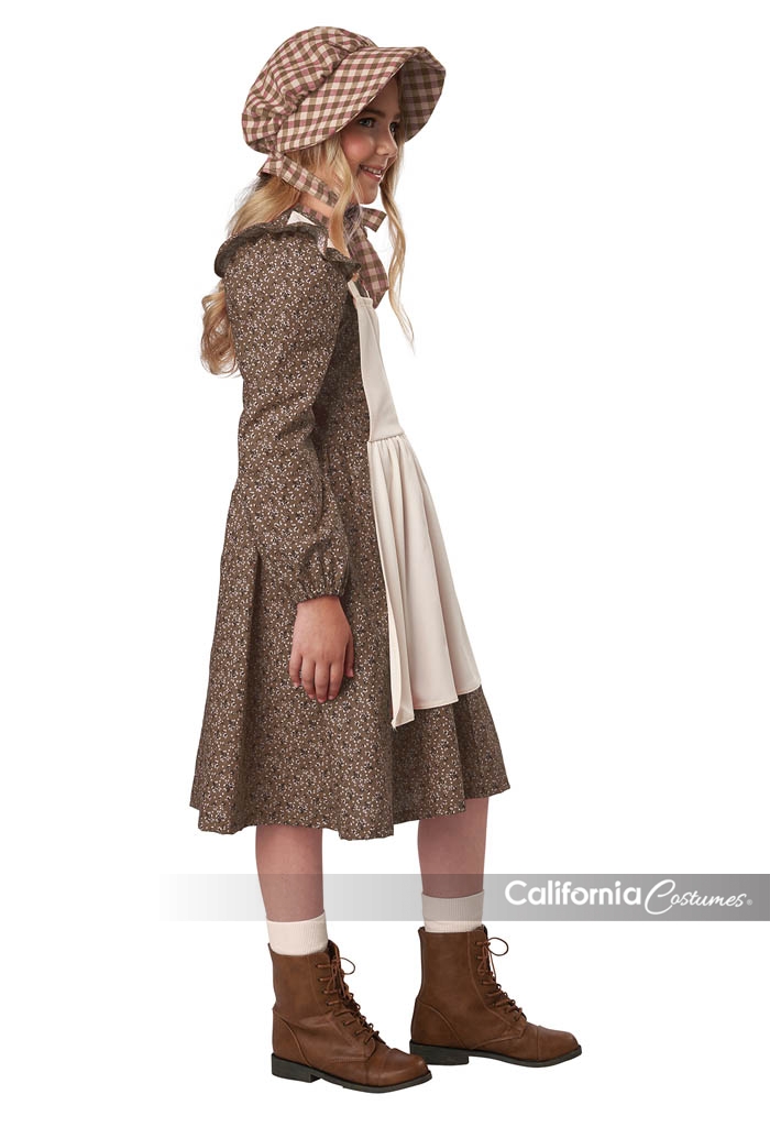 Frontier Settler Girl Costume - Brown 3