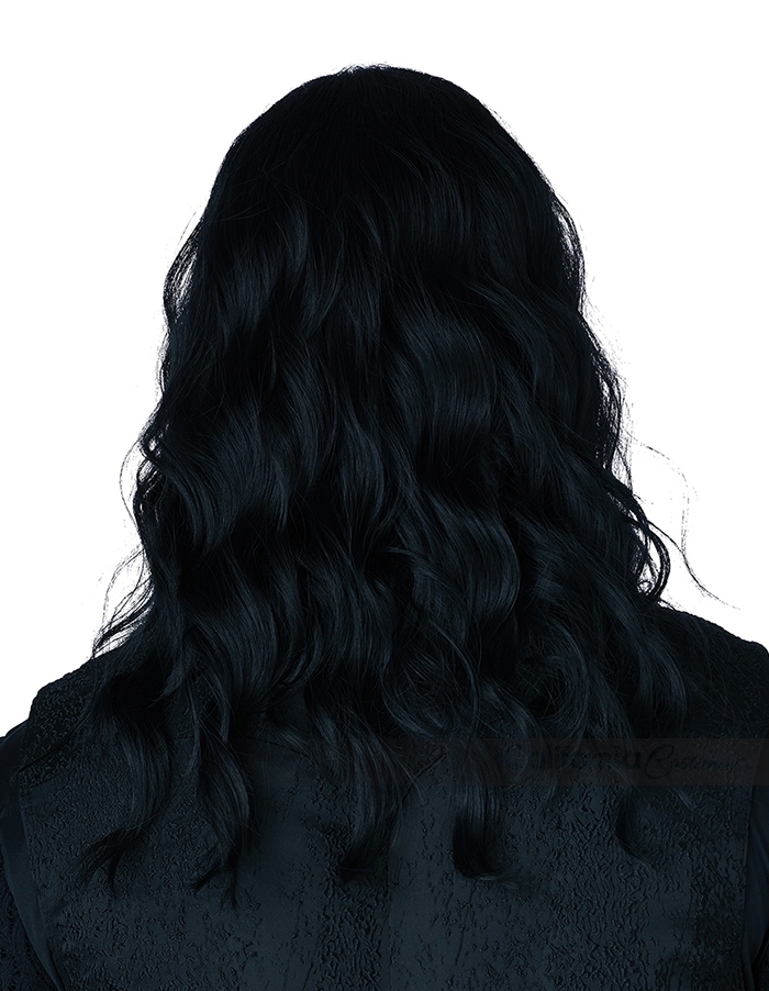 Men's Long Wavy Cosplay Wig - Black 3