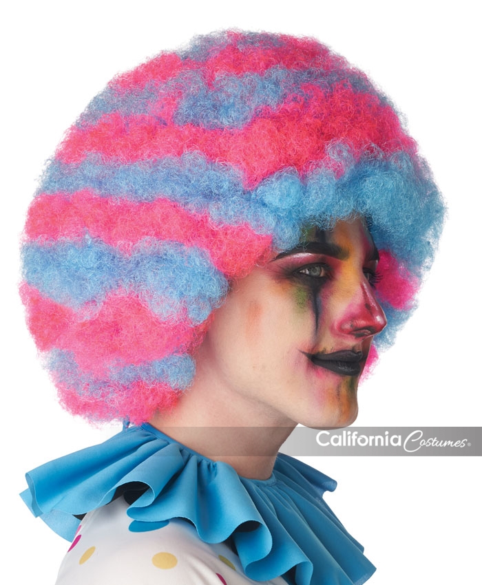 Spiral Clown Wig - Blue/Pink 2