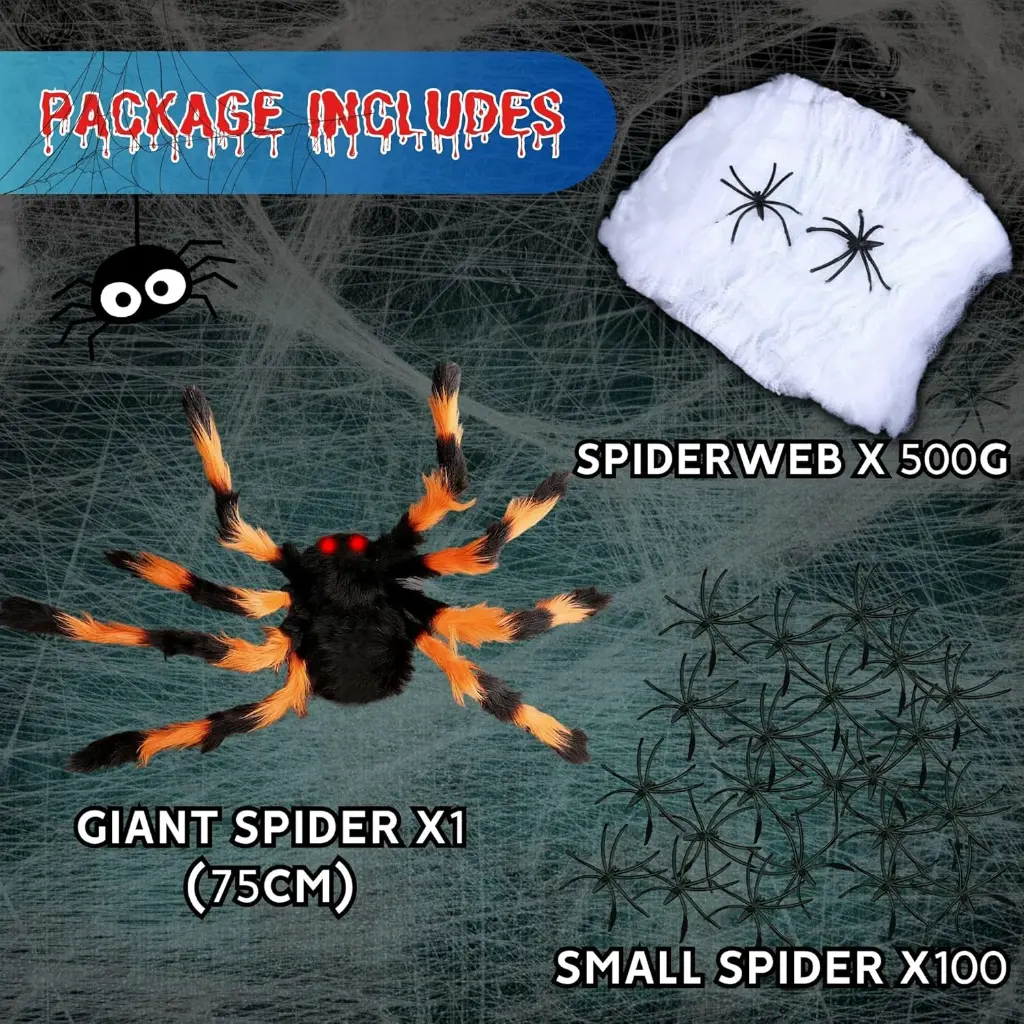 Spiderweb-with-1 hairy-spider-and-small-plastic-spiders-1.webp