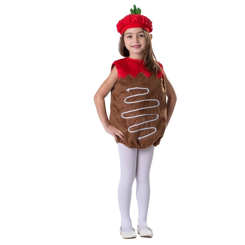 Chocolate Dipped Strawberry Kids Costume (1)