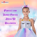 Sparkly Unicorn Tutu Dress Kids Costume (4)