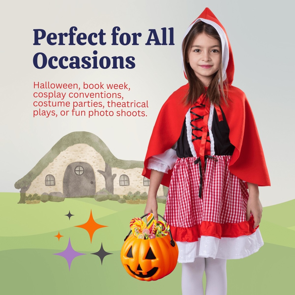 Little Red Riding Hood Kids Costume (4)