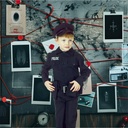 Policeman Kids Costume Set (1)