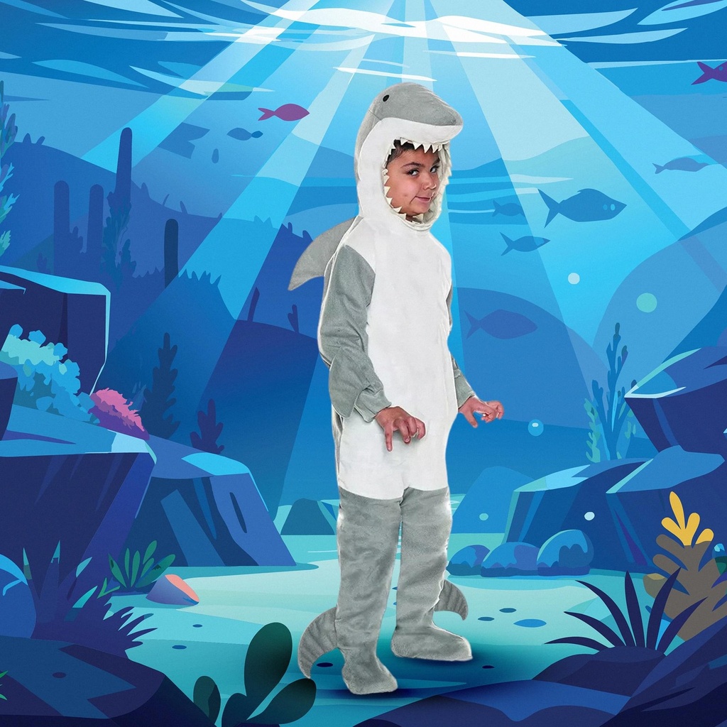 Gray & White Shark Toddler Costume (1)