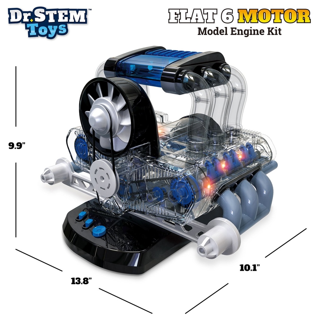 Flat 6 Motor Model Engine Kit, 300+ Pieces (1)