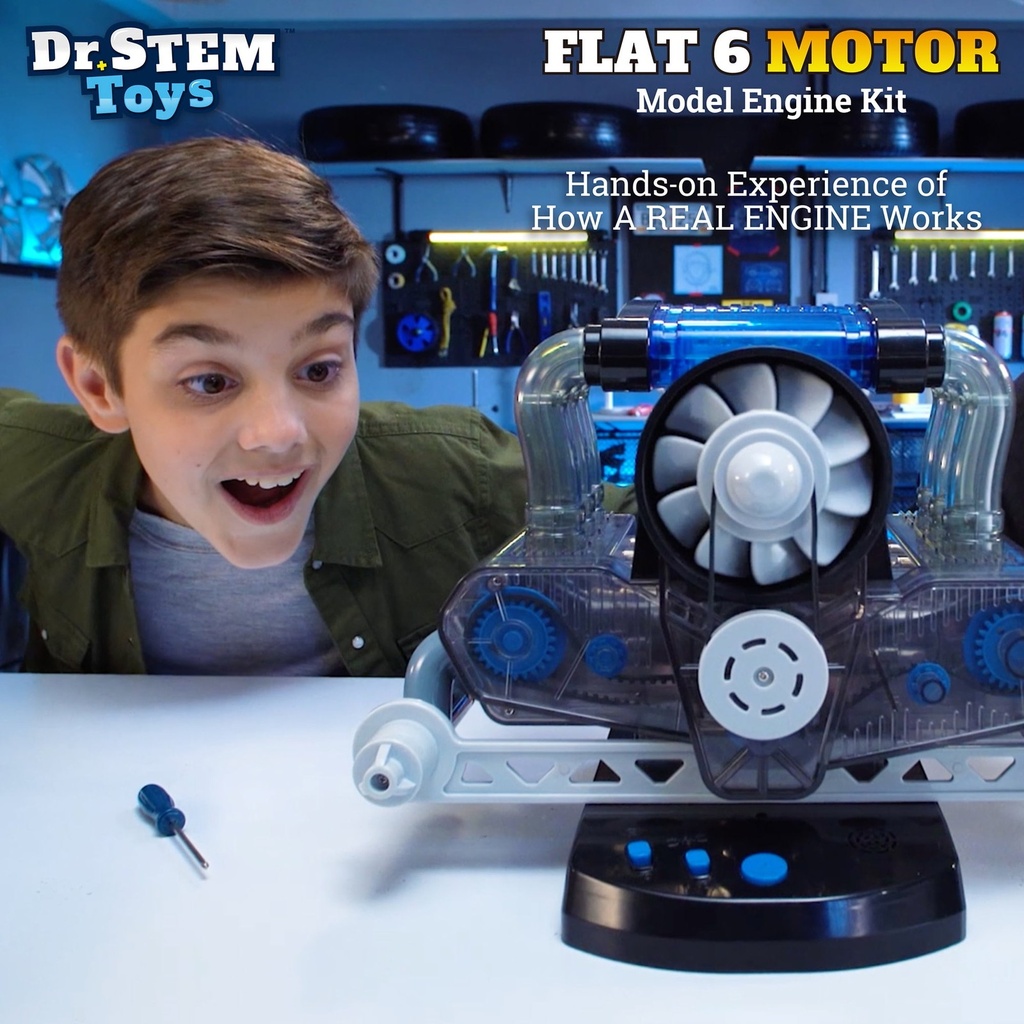 Flat 6 Motor Model Engine Kit, 300+ Pieces (2)