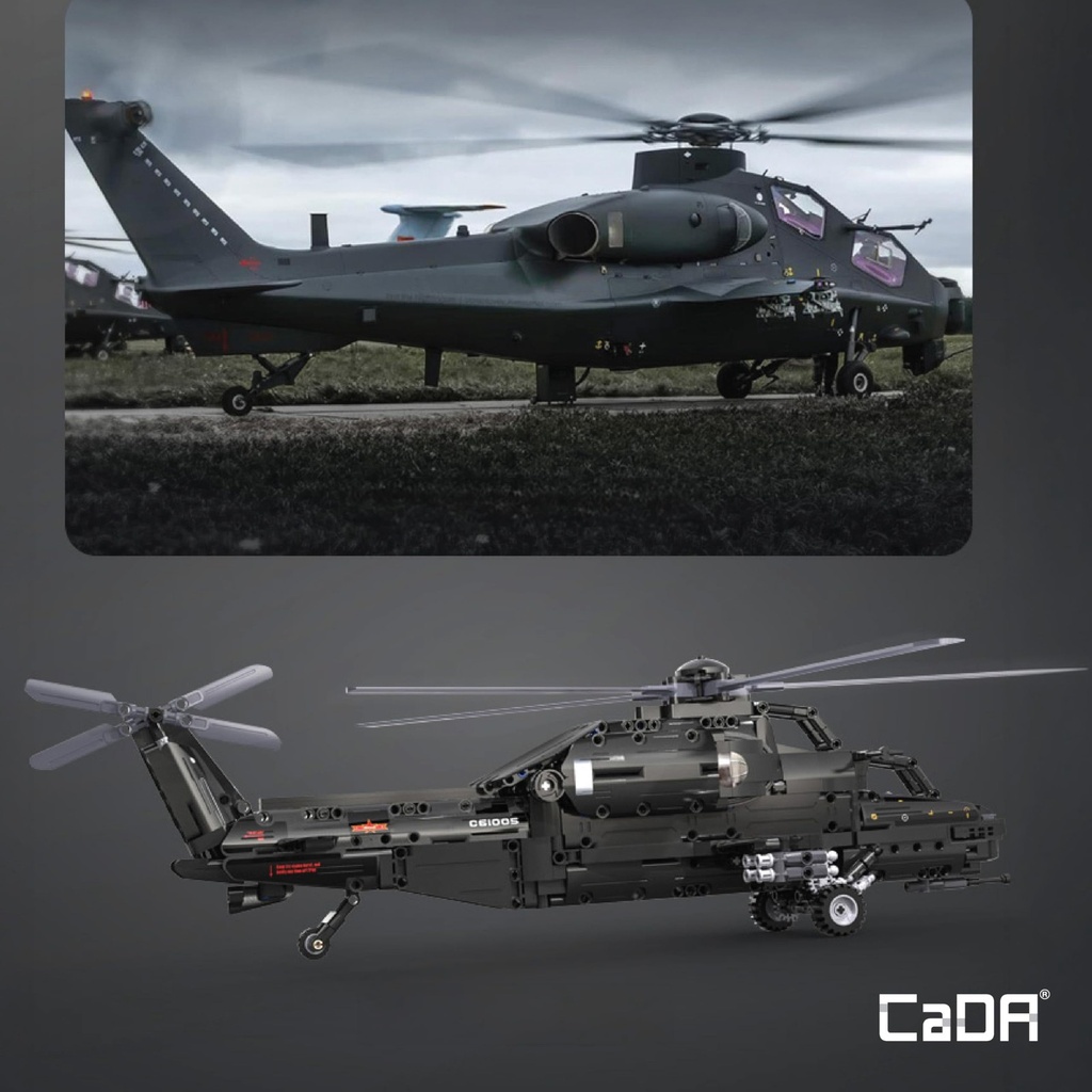 CaDA Z-10 Remote Control Helicopter Building Kit, 989 Pieces (2)