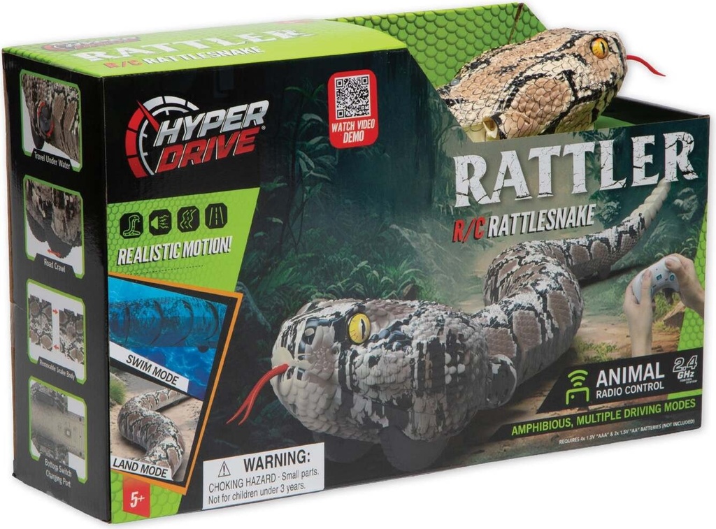 Hyper Drive Remote Control Rattlesnake – Land & Water