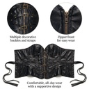 Black Corset with Studded Straps & Zip