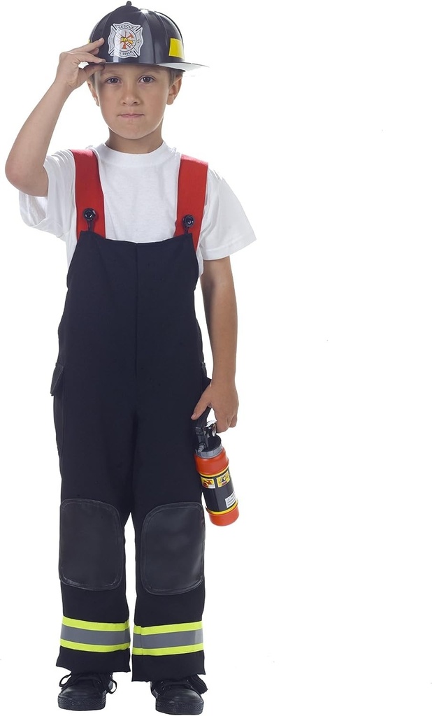 Black Firefighter Kids Costume