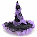 Witch Hat with Chiffon Trim - Purple