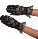 Lace Wrist Gloves - Black