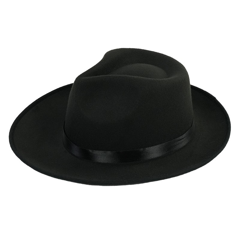 Classic Black Fedora Hat - Adult 1