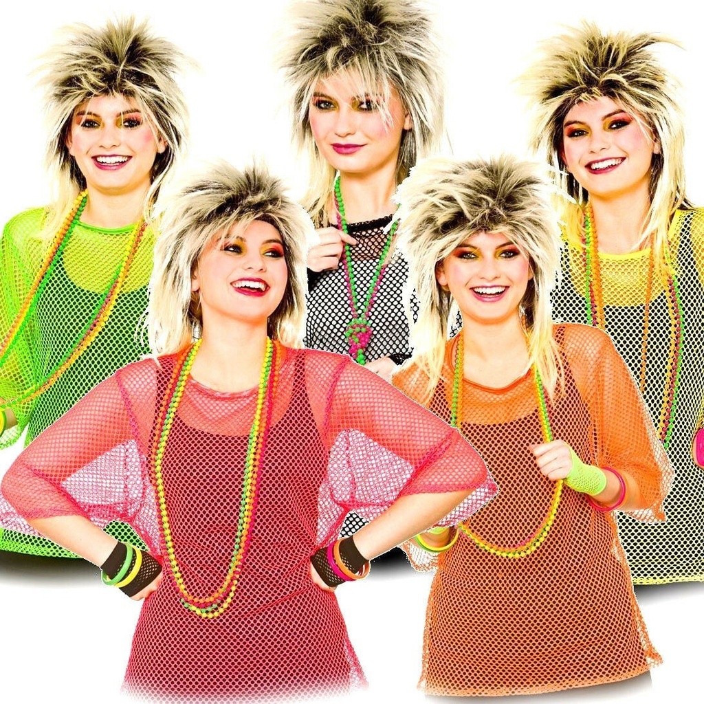 80's Neon Bead Necklaces (4 pcs) 3