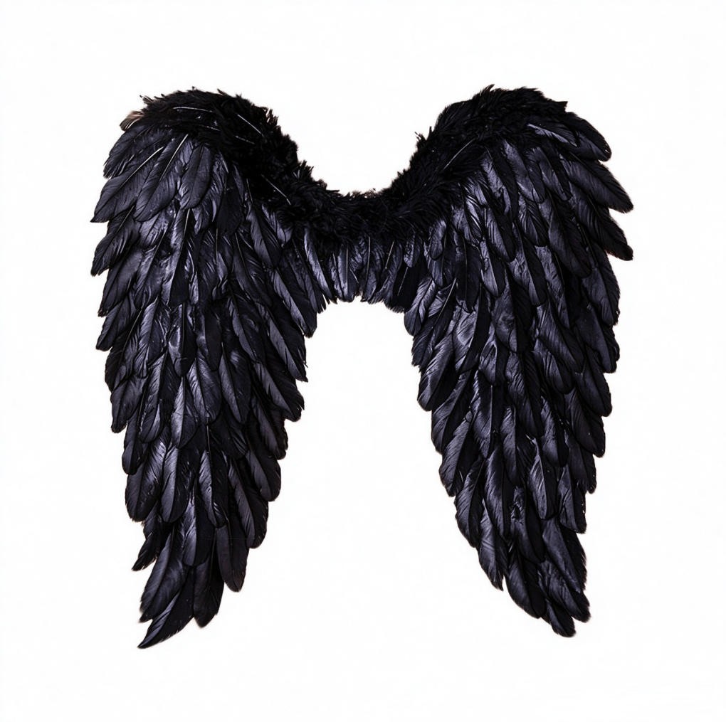 Black Feather Wings 70cm 1