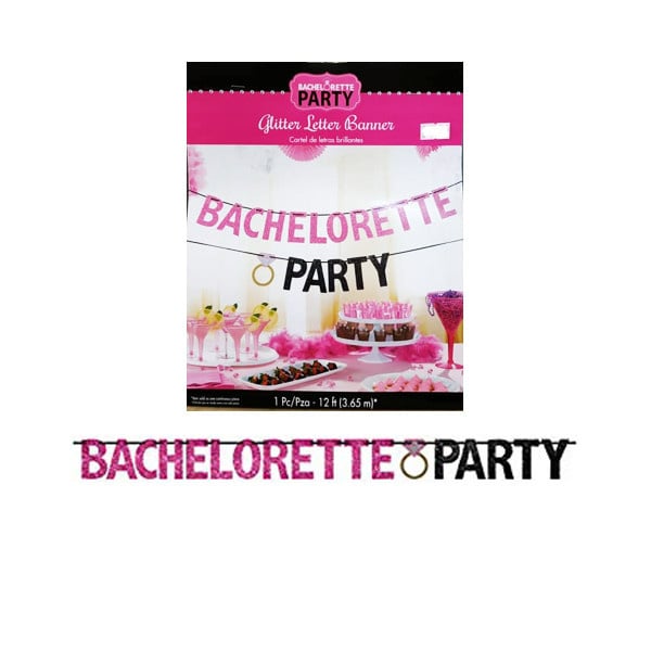 Bachelorette Party Glitter Banner 3.65m