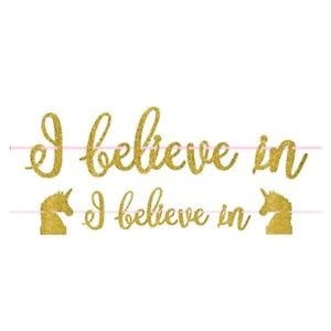 Magical Unicorn Gold Ribbon Letter Banner