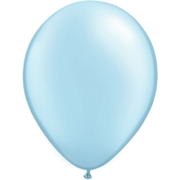 11 Inch Qualatex Pearl Latex Balloons 100 ct-Light Blue
