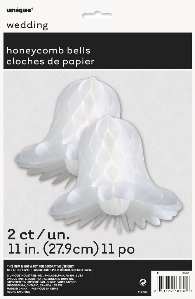11 Inch Wedding Bells Honeycomb Decoration 2/pk