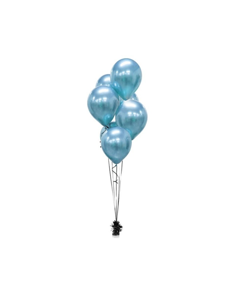 12 Inch Latex Balloons 50Ct-Chrome Blue