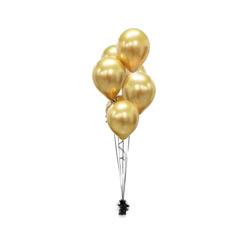 12 Inch Latex Balloons 50Ct-Chrome Gold