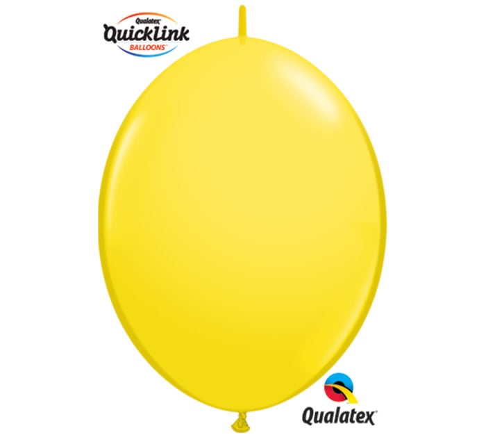 12" Qltx Qlink Latex Balloons 50ct - Yellow