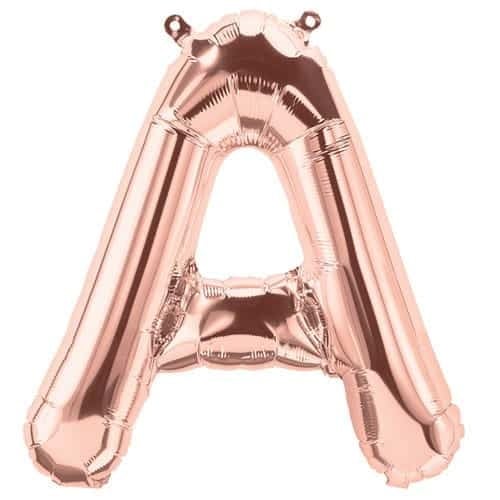 13" Balloon Letter Rose Gold - A