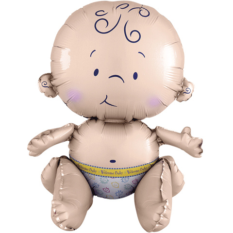 15 Inch Mylar Balloon-Sitting Baby