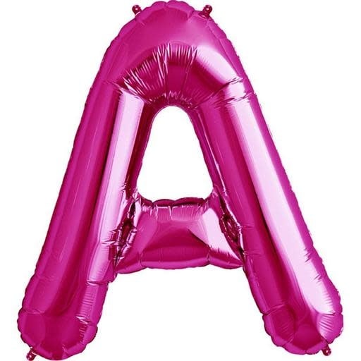 16"Mylar Airfilled Balloon Rose Pink Letter A