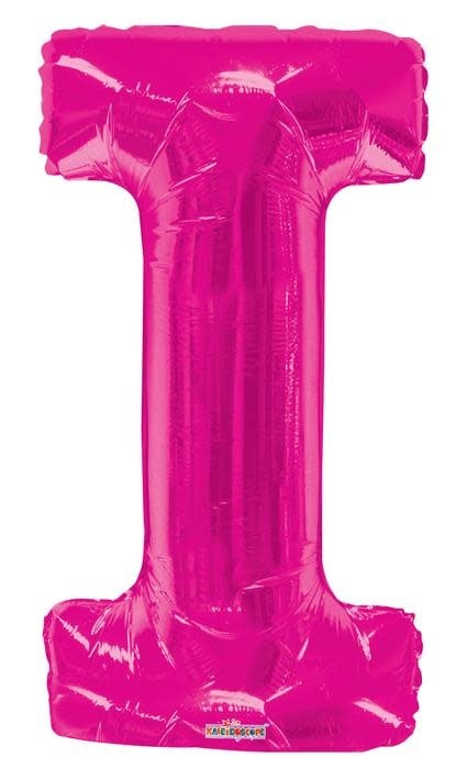16"Mylar Airfilled Balloon Rose Pink Letter I