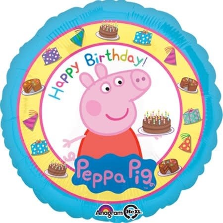 17 Inch Mylar Balloon Peppa Pig Happy Birthday