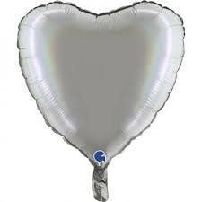 18 Inch Balloon Heart Rainbow Holographic Chrome-Pure Valentine