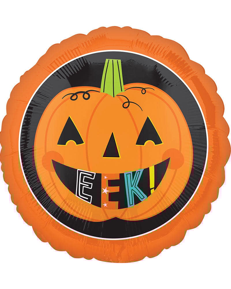 18 Inch Eek Pumpkin Foil Balloon