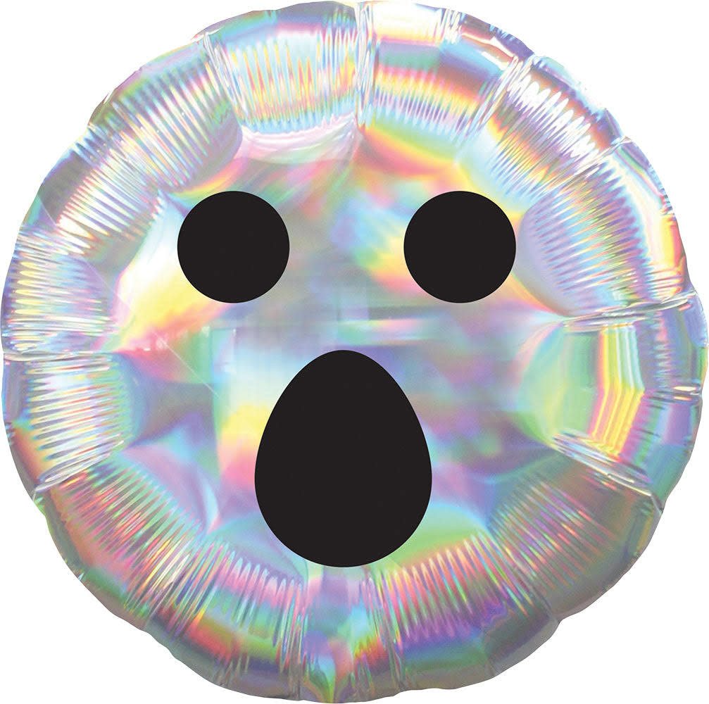 18 Inch Ghost Face Iridescent Holo Foil
