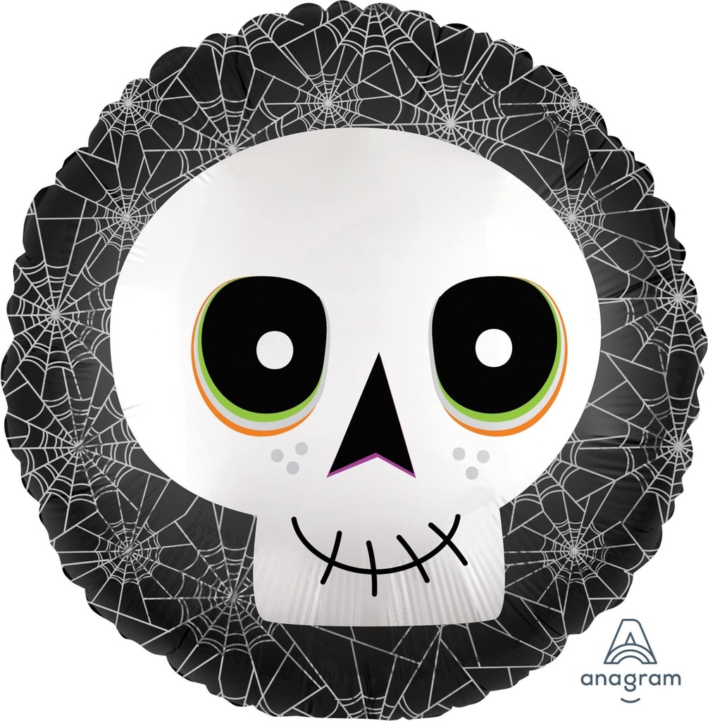 18 Inch Halloween Skull Satin Infused Foil Balloon Halloween