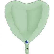 18 Inch Heart Matte Green Valentine