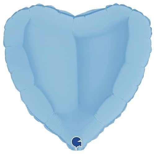 18 Inch Heart Mylar Balloon-Pastel Blue Valentine