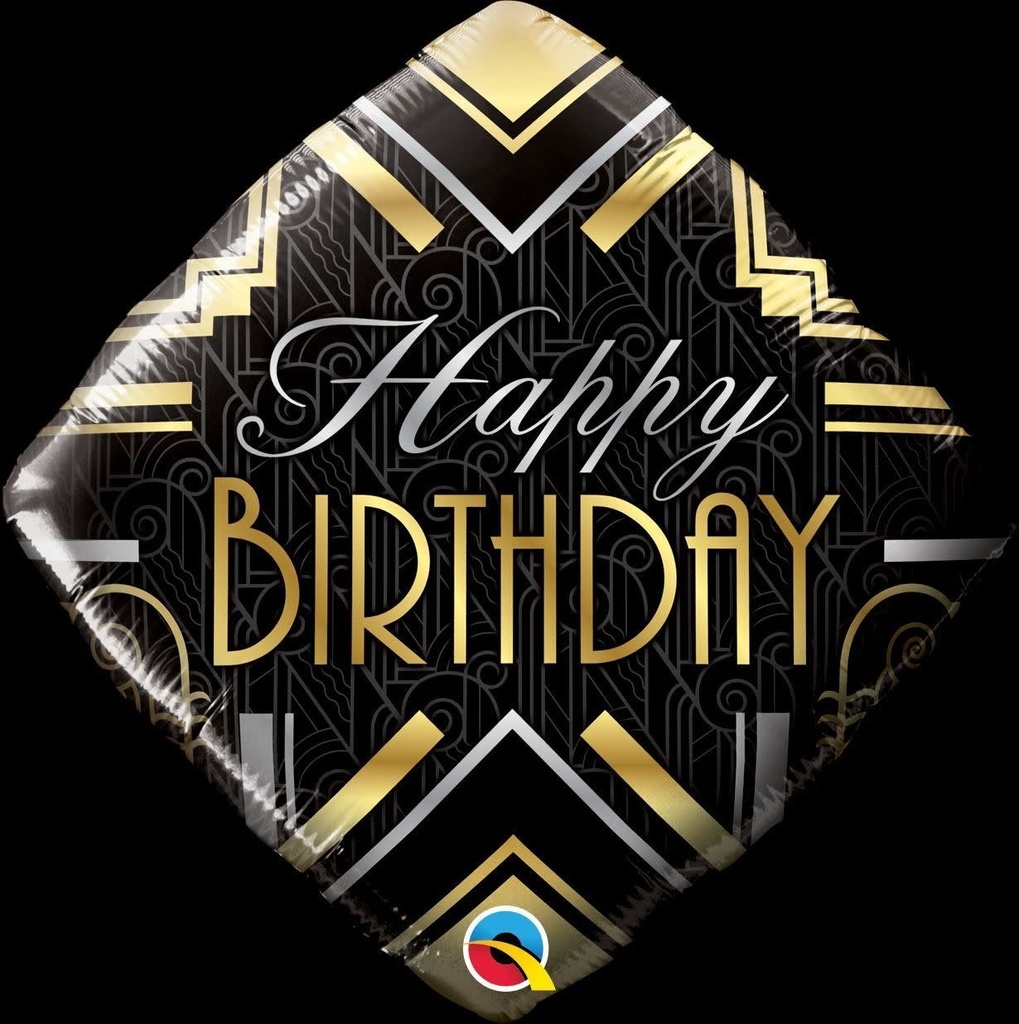 18 Inch Mylar Balloon Happy Birthday Art Decoration-PKG