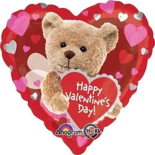 18 Inch Mylar Balloon Happy Valentines Day Bee Bear Valentine
