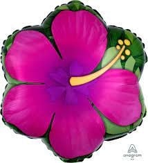 18 Inch Mylar Balloon Pink Hibiscus Hawaiian/Tropical