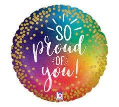 18 Inch Mylar Balloon So Proud Rainbow