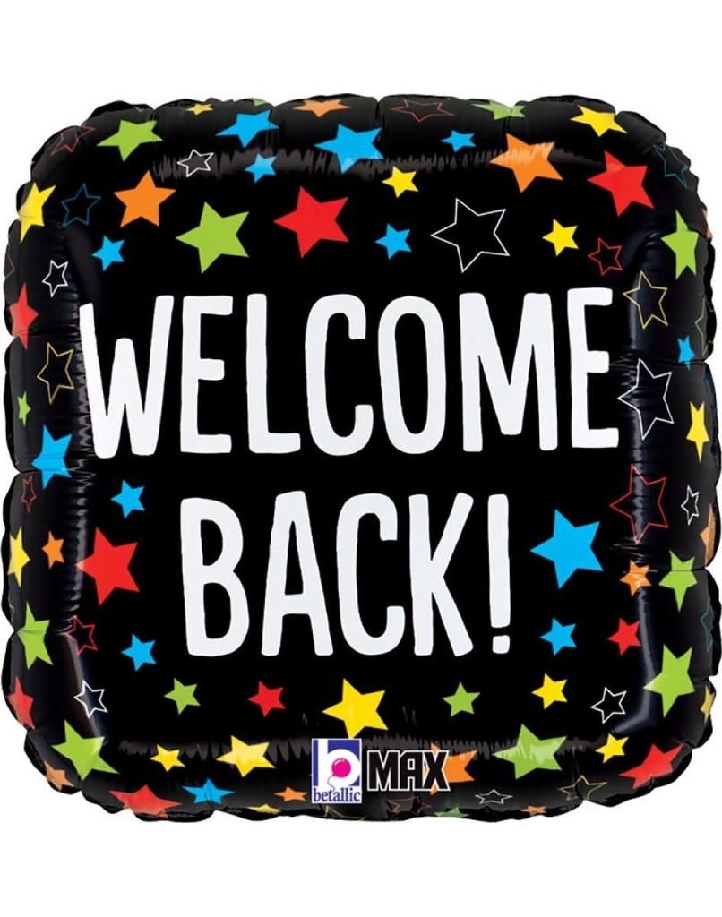 18 Inch Mylar Balloon- Welcome Back stars