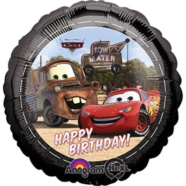 18 Inch Mylar Balloon-Cars Happy Birthday