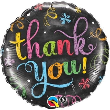 بالون مايلر "Thank You" نمط سبورة - 18 إنش