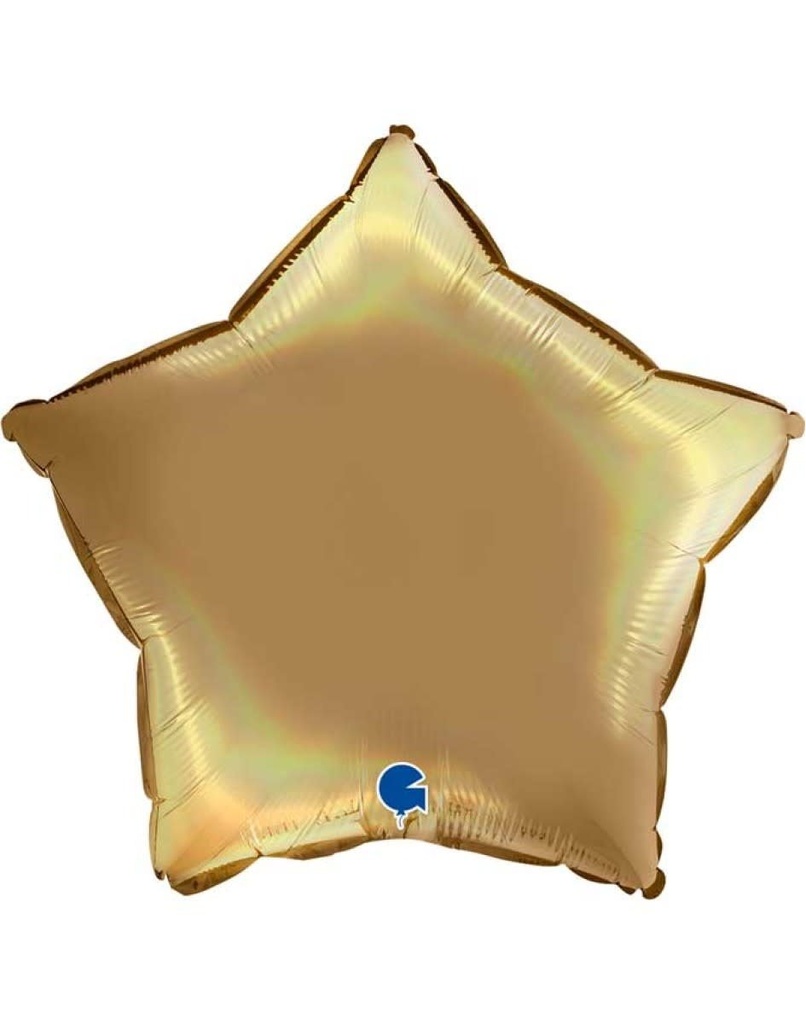 18 Inch Star Mylar Balloon-Gold Chrome Ramadan